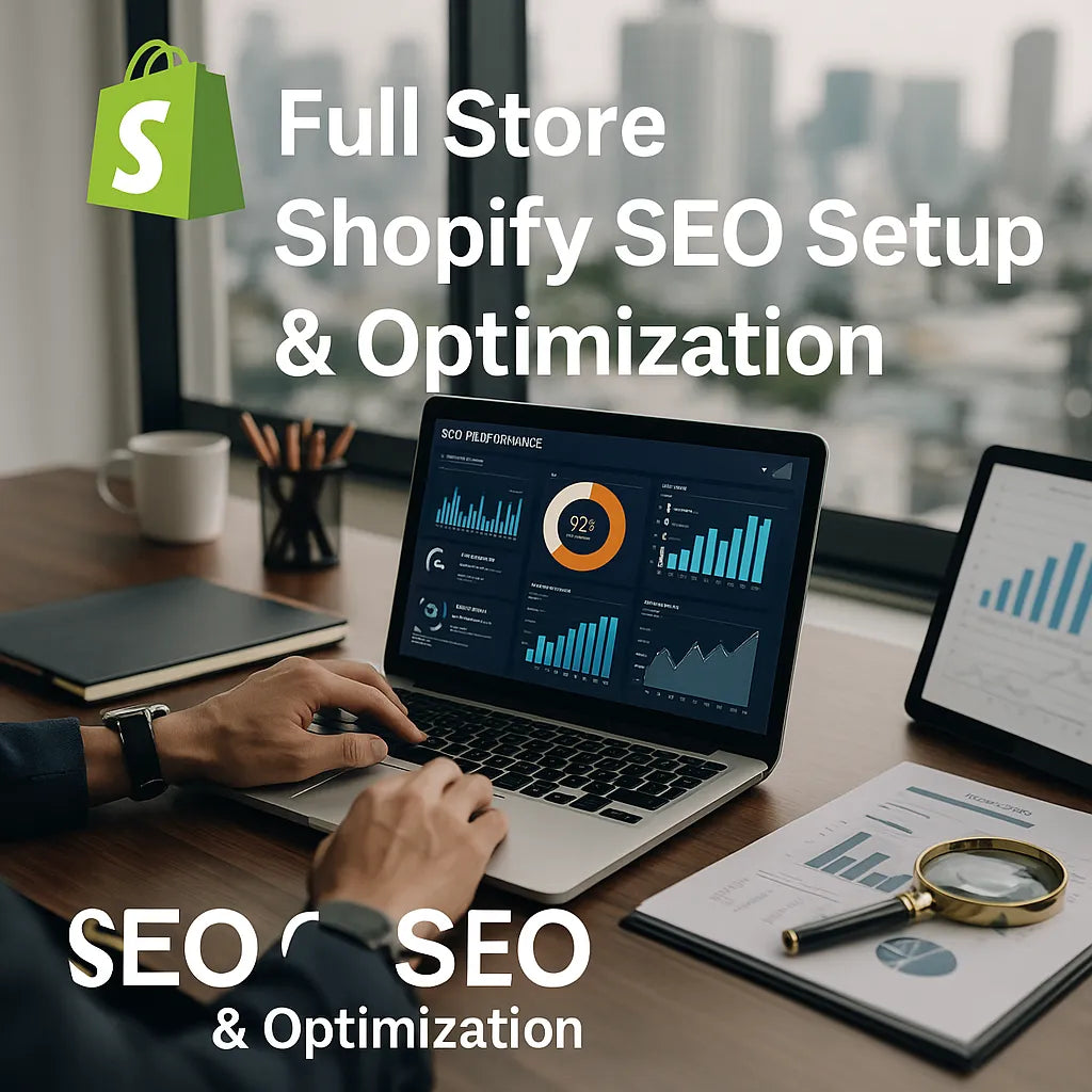Full Store Shopify SEO Setup & Optimization — Shopify SEO optimization service with technical fixes, speed improvements, and conversion-focused enhancements.