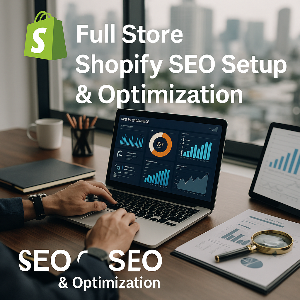 Full Store Shopify SEO Setup & Optimization — full Shopify SEO rebuild service for better visibility, faster load times, and stronger organic growth.