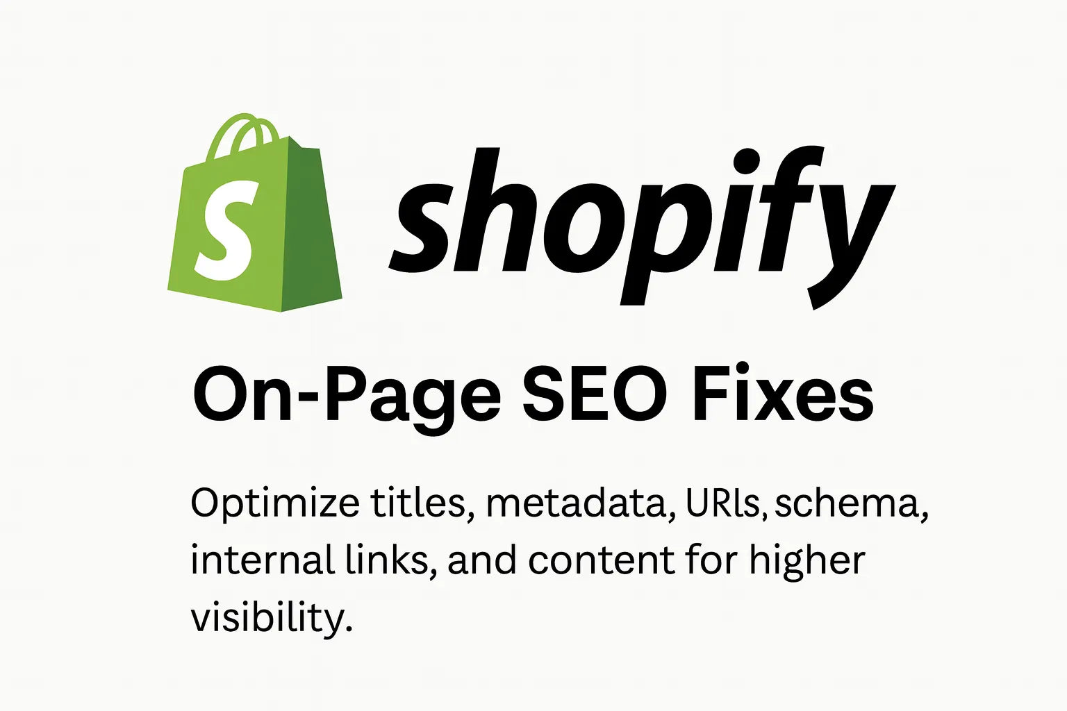 Page SEO Fixes — Shopify SEO optimization service with technical fixes, speed improvements, and conversion-focused enhancements.